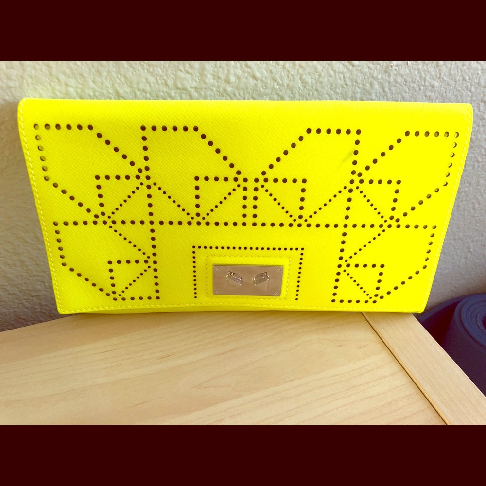 Neon Yellow Clutch-Danielle Nicole